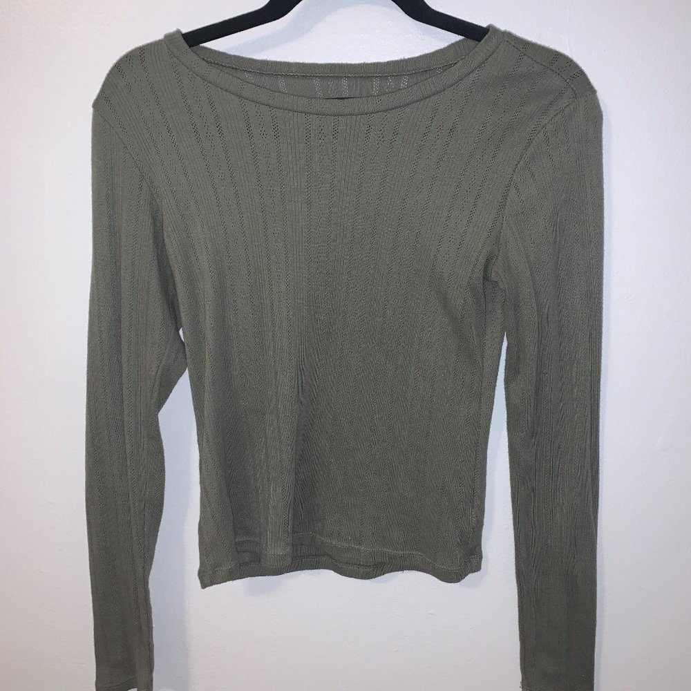 American Eagle Long Sleeve Green Shirt
